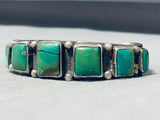 Native American Tremendous Vintage Cerrillos Turquoise Sterling Silver Bracelet-Nativo Arts