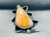 Chimney Butte Native American Navajo Spiny Oyster Sterling Silver Ring-Nativo Arts