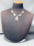 Dropdead Gorgeous Vintage Native American Navajo Pink Shell Sterling Silver Necklace-Nativo Arts