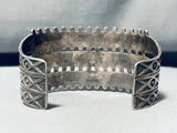 Early 1900's Opulent Vintage Native American Navajo Green Turquoise Sterling Silver Bracelet-Nativo Arts