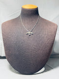 Flying Bird Vintage Native American Navajo Sterling Silver Necklace-Nativo Arts