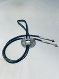 Will Yazzie Vintage Native American Navajo Sterling Silver Sunface Bolo Tie-Nativo Arts