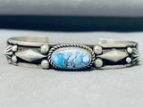 Native American Albert Jake Golden Hill Turquoise Sterling Silver Bracelet-Nativo Arts