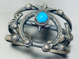 Native American Naja Cuff Bracelet!! Rare Vintage Turquoise Sterling Silver Cuff-Nativo Arts