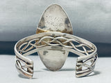 One Of Best Vintage Native American Navajo Spiderweb Green Turquoise Sterling Silver Bracelet-Nativo Arts