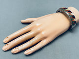 6 Inch Wrist One Of Most Unique Vintage Southwest Sterling Silver Bracelet-Nativo Arts
