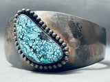 One Of The Best Ever Vintage Native American Navajo Spiderweb Turquoise Sterling Silver Bracelet-Nativo Arts