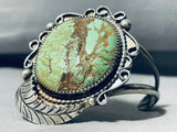 One Of The Best Vintage Native American Navajo Green Turquoise Sterling Silver Bracelet-Nativo Arts
