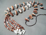 One Of The Best Santo Domingo Circular Shell Turquoise Necklace-Nativo Arts