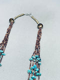 Superior Vintage Native American Navajo Turquoise Nugget Heishi Necklace Old-Nativo Arts