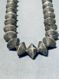 Unique Vintage Native American Navajo Sterling Silver Bead Necklace-Nativo Arts