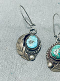 Tremendous Vintage Native American Navajo Royston And Morenci Turquoise Sterling Silver Earrings-Nativo Arts