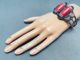 One Of The Most Unique Vintage Native American Navajo Sterling Silver Bracelet-Nativo Arts