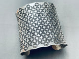 121 Grams Massive Vintage Southwest Sterling Silver Bracelet Cuff-Nativo Arts
