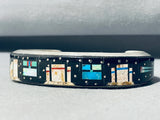 7 Inch Wrist Gil Smith Native American Navajo Monument Valley Inlay Sterling Silver Bracelet-Nativo Arts
