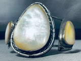 The Best Vintage Native American Navajo Yellow Shell Sterling Silver Bracelet-Nativo Arts