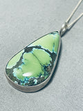 Dramatic Native American Navajo Frogskin Turquoise Sterling Silver Necklace-Nativo Arts