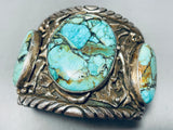 174 Grams!!!!!! Vintage Native American Navajo Spiderweb Turquoise Sterling Silver Bracelet-Nativo Arts