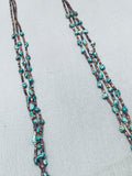 Quality Authentic Vintage Native American Navajo Turquoise Heishi Sterling Silver Necklace-Nativo Arts