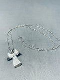 Perry Family Famous! Marvelous Vintage Native American Navajo Sterling Silver Angel Necklace-Nativo Arts