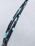 One Of The Best Vintage Navajo Turquoise Heishi Sterling Silver Necklace-Nativo Arts
