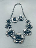 Handmade Roses Necklace!! Sterling Silver Detailed Pedals Necklace-Nativo Arts