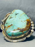 436 Grams!!! Best Vintage Native American Navajo Gold Sterling Silver Turquoise Bracelet-Nativo Arts