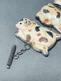 Happy Kitty Cat!! Vintage Sterling Silver Clasp Bracelet-Nativo Arts