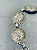 So Detailed!! Vintage Native American Navajo Sterling Silver Concho Belt Mini Bracelet-Nativo Arts