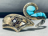 Elevated Workmanship Vintage Native American Navajo Turquoise Sterling Silver Bracelet-Nativo Arts