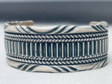 Dave Clark Vintage Native American Navajo Sterling Silver Segmented Bracelet Cuff-Nativo Arts