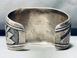 One Of Best Most Unique Vintage Native American Navajo Thomas Singer Sterling Silver Bracelet-Nativo Arts