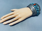 Native American Baskets Of Bisbee Turquoise Vintage Navaj Sterling Silver Bracelet-Nativo Arts