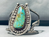 Unforgettable Vintage Native American Navajo Royston Turquoise Sterling Silver Bracelet-Nativo Arts