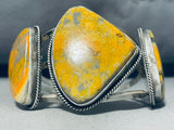 Astonishing Native American Navajo Honeybee Jasper Sterling Silver Bracelet-Nativo Arts