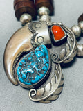 The Best Wide Heishi Vintage Native American Navajo Turquoise Sterling Silver Choker Necklace-Nativo Arts