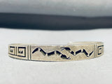 Unique Vintage Native American Hopi Signed Sterling Silver Snakes Bracelet-Nativo Arts