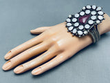 Most Unique Vintage Native American Navajo Pearl Spiny Oyster Sterling Silver Bracelet-Nativo Arts