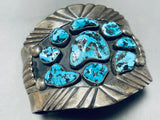 Philip Tso Vintage Native American Navajo Morenci Turquoise Sterling Silver Bracelet-Nativo Arts