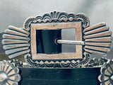 Anito Ohlingues Vintage Native American Navajo Sterling Silver Hand Tooled Concho Belt-Nativo Arts