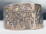 Detailed Vintage Southwest Sterling Silver Bracelet