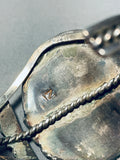 Old Deposit Carico Lake!!!! Vintage Native American Navajo Turquoise Sterling Silver Bracelet-Nativo Arts
