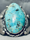 Old Deposit Gilbert Turquoise!!! Vintage Native American Navajo Sterling Silver Bracelet-Nativo Arts