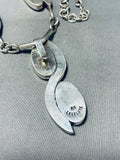 One Of The Finest Vintage Native American Zuni Turquoise Sterling Silver Necklace-Nativo Arts