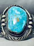 Old Deposit Carico Lake!!!! Vintage Native American Navajo Turquoise Sterling Silver Bracelet-Nativo Arts