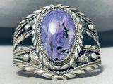 One Of The Best Ever Vintage Native American Navajo Charoite Sterling Silver Bracelet-Nativo Arts