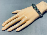 Important Tommy Yazzie Vintage Native American Navajo Damale Turquoise Sterling Silver Bracelet-Nativo Arts