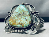 Early Royston Turquoise!! Vintage Native American Navajo Sterling Silver Bracelet Cuff Old-Nativo Arts