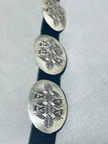 Superior Vintage Native American Navajo Signed Sterling Silver Concho Belt-Nativo Arts