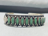 One Of The Best Ever Vintage Native American Navajo Jade Sterling Silver Bracelet-Nativo Arts